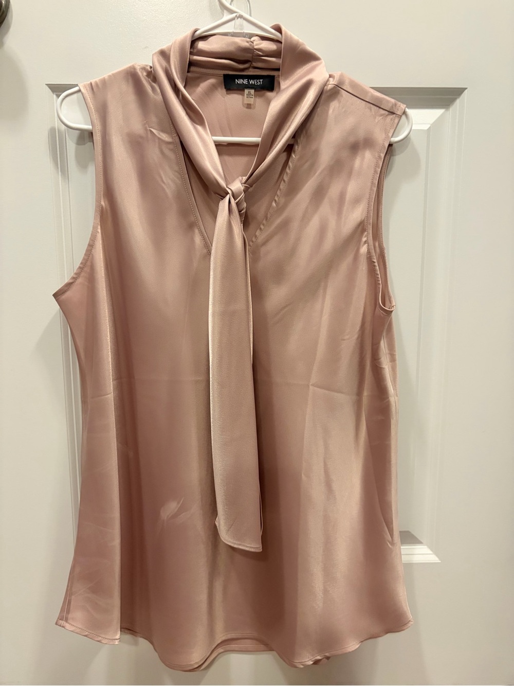Nine West Dusty Pink Tie-Neck Sleeveless Camisole